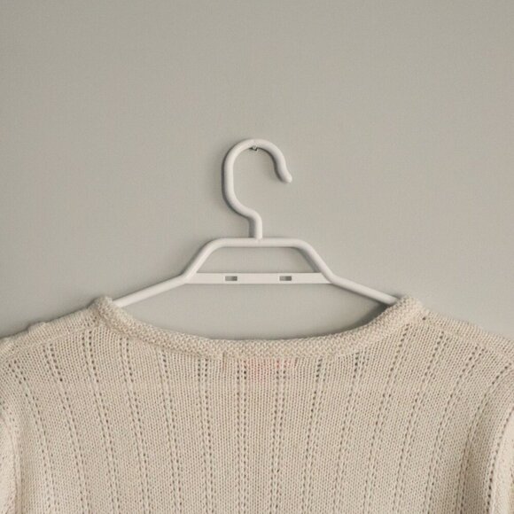 Joe Fresh Women's Sz M White Crewneck Lightweight Knit Stretch Pullover‎ Sweater - Picture 6 of 12